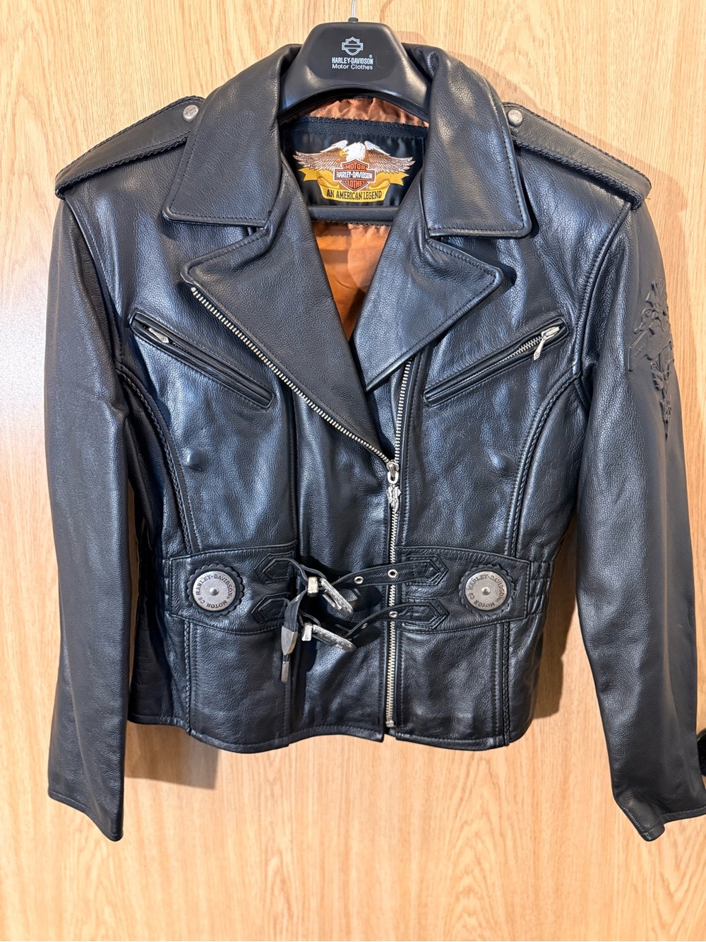 Vintage 1993 Harley Davidson Sierra Rose Leather Moto Jacket Women’s M